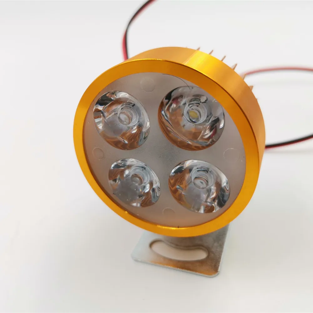 12V 4 COB still white light Motorcycle Spot Fog Light Headlight Waterproof LED Front Head Lamp work light