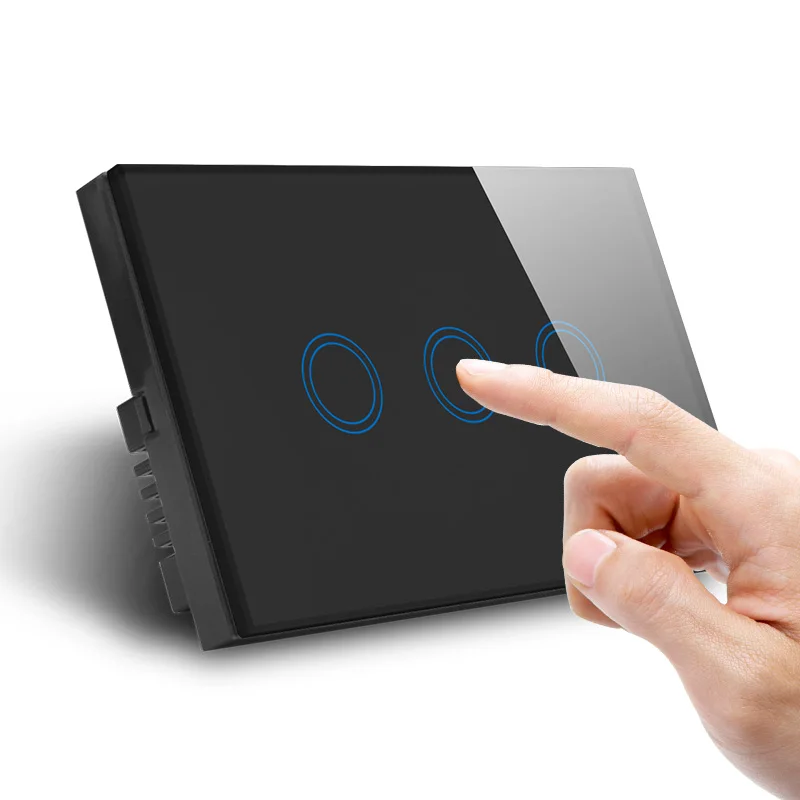 Smart light switch wifi Australia AU/US Standard 220v for smart home Alexa voice control 3gang Zigbee smart light switch