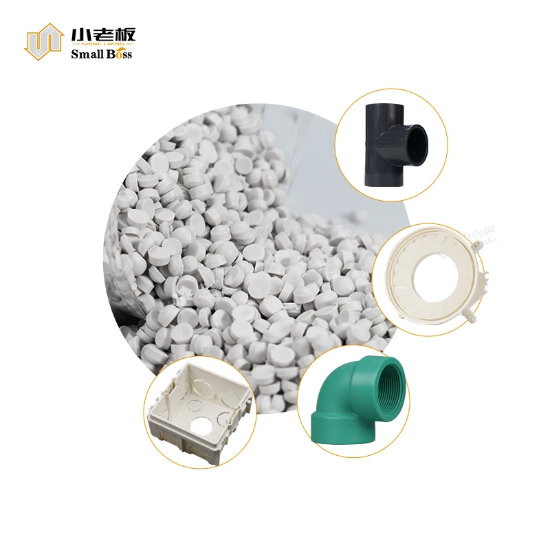 PVC material upvc pipe fittings virgin  pvc granules particle pvc pellet compound for injection Grade