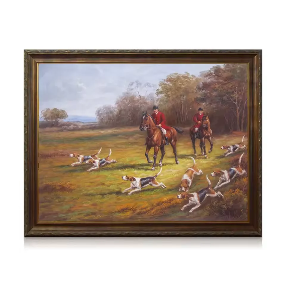 Wall Art England Ancient Royal And Noble Movement Fox Hunting Oil Paintings On Canvas