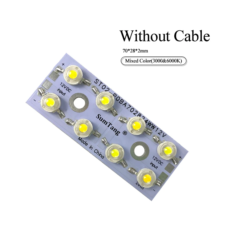 Bridgelux LED Chip  DC Custom PCBA LED for camping for car 8-24W 8PCS 1-3W LED 500-1400mA