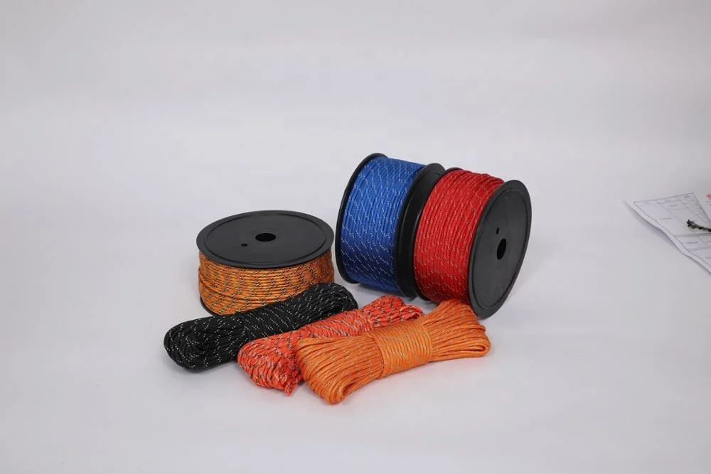 China Direct Buy Security Durable Reflective Paracord Parachute Cord Sizes Rope