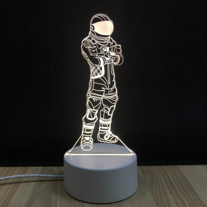 3D Illusion Lamp  Romantic I Love U Heart Night Light Decorative Desk Lamp