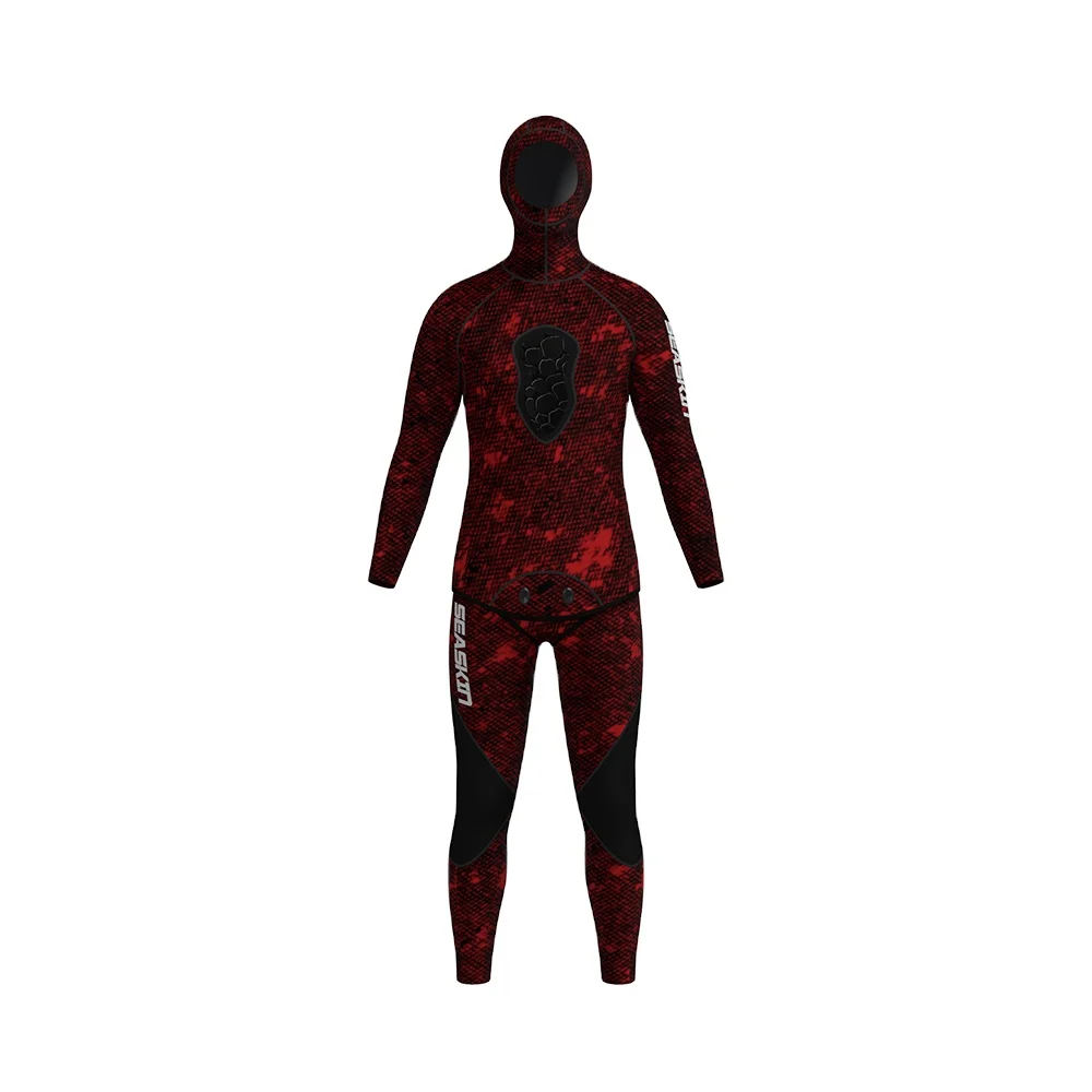 Seaskin Men 9mm Super Stretch Neoprene Spearfishing Suit Two Piece Fullsuit Diving Wetsuit
