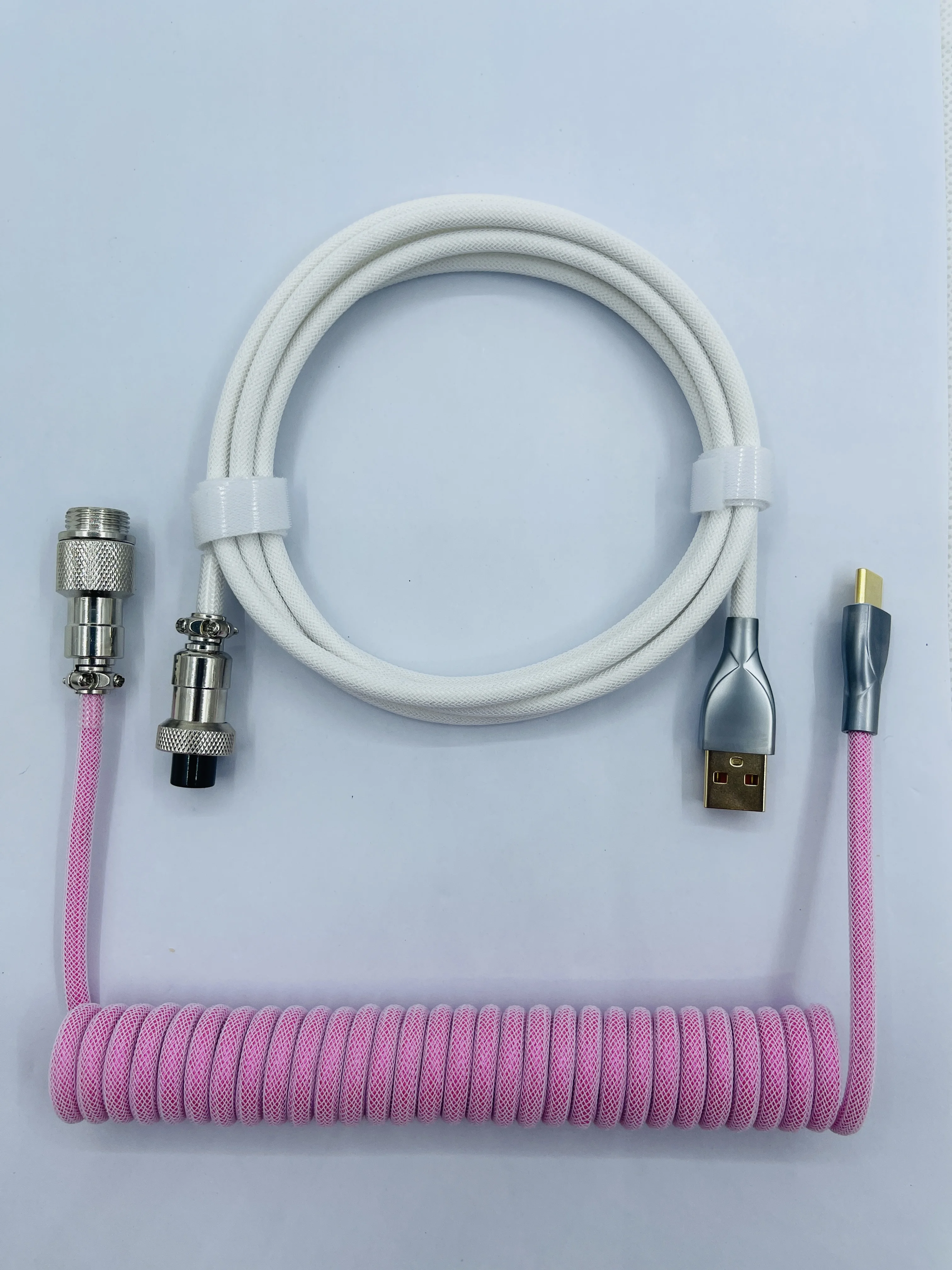 USB keyboard cable Mechanical keyboard type C cable coiled USB C cable