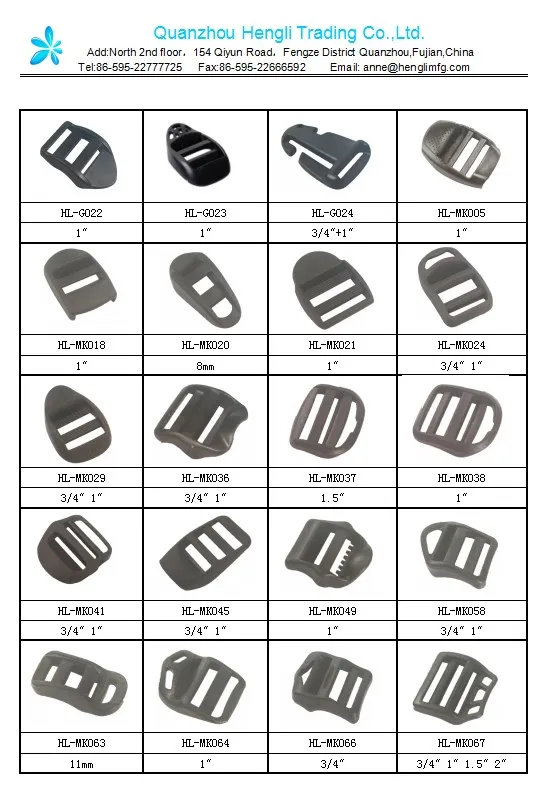Adjustable Belt Buckle Plastic Ladder Lock Buckle