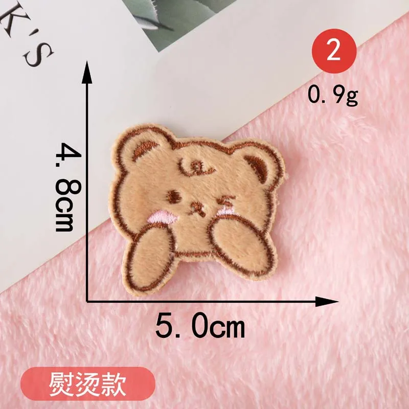 Computer Embroidery Iron on Applique Cute Cartoon Bear Patches Custom Embroidered Patches for Baby Clothes