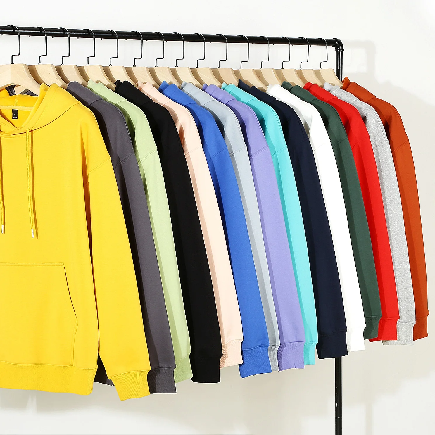 High Quality 600G custom hoodie unisex embroidery hoodies plain men pullover  Oversize customize hoodie pullover