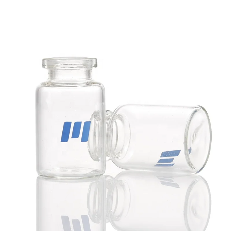 Empty Clear 5ml 10ml pharmaceutical tubular Glass Vials for Injection with your logo design