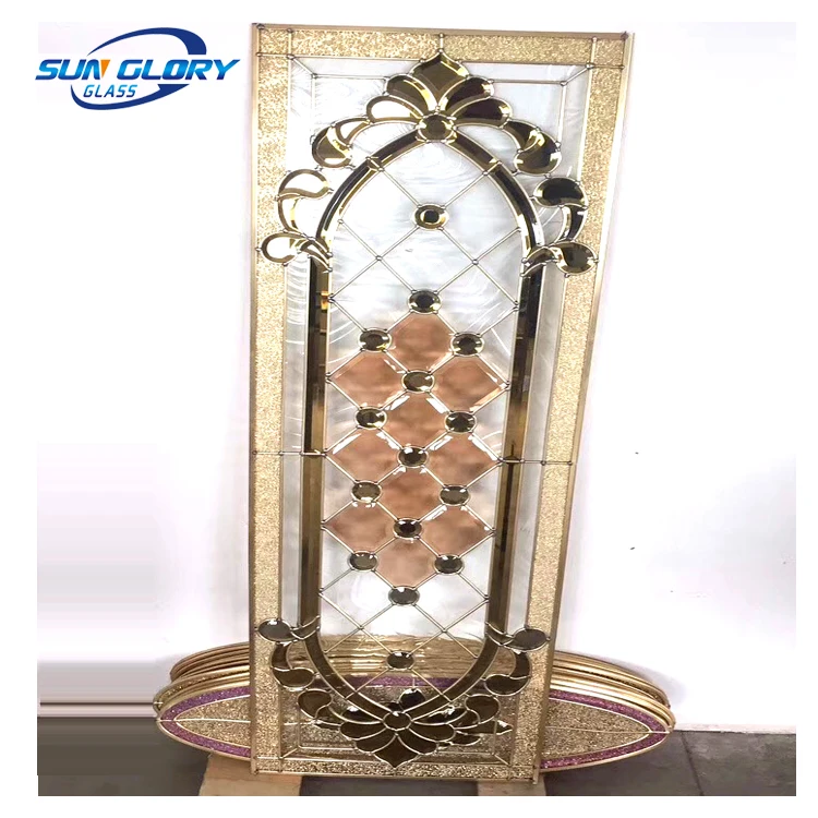 Decorative Glass , Wrought Iron Glass Door Panels