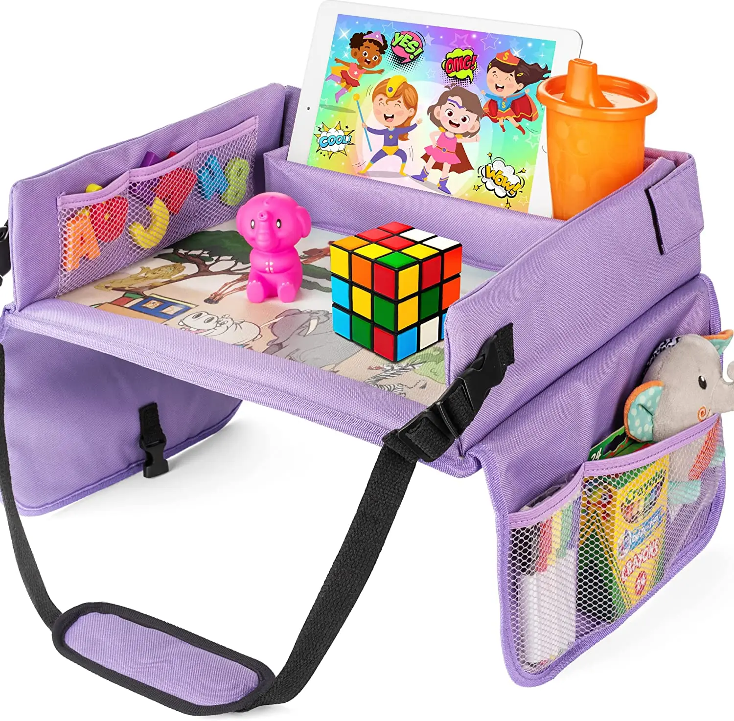 Kids Travel Tray, car travel dining tray