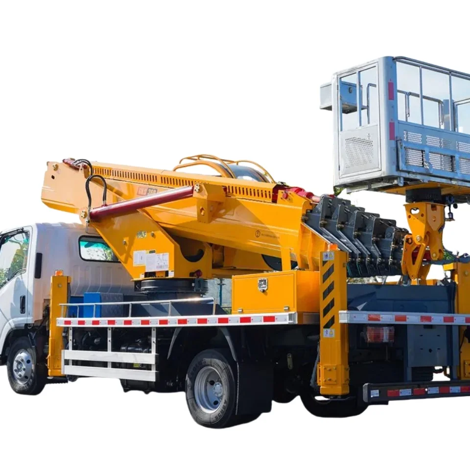 New Condition Isuzu 36 Meter Diesel Fuel Lift Bucket Truck Mounted Aerial Work Platform with Crane Exclusive Export Product