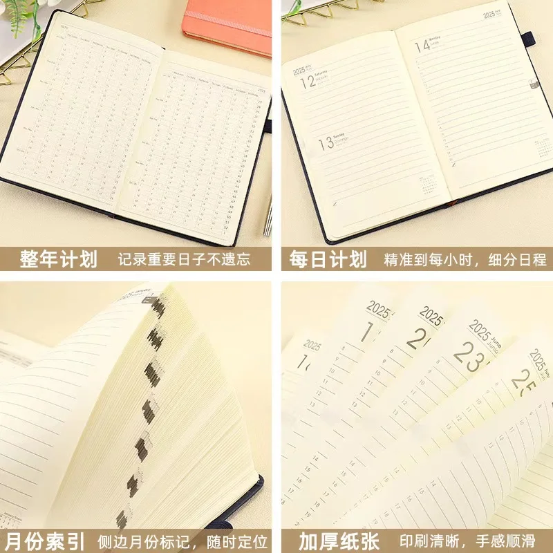 2025 Diary Planner 365 Days Daily Planner Journal A5 Large Project Agenda Organizer Work Notebook for Office Business Notes