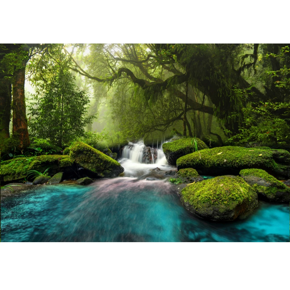 Custom Forest Wallpaper Mural Stream Landscape Wall Mural 3d Photo Wallpaper For Kids Bedroom Living Room Home Decoration Poster
