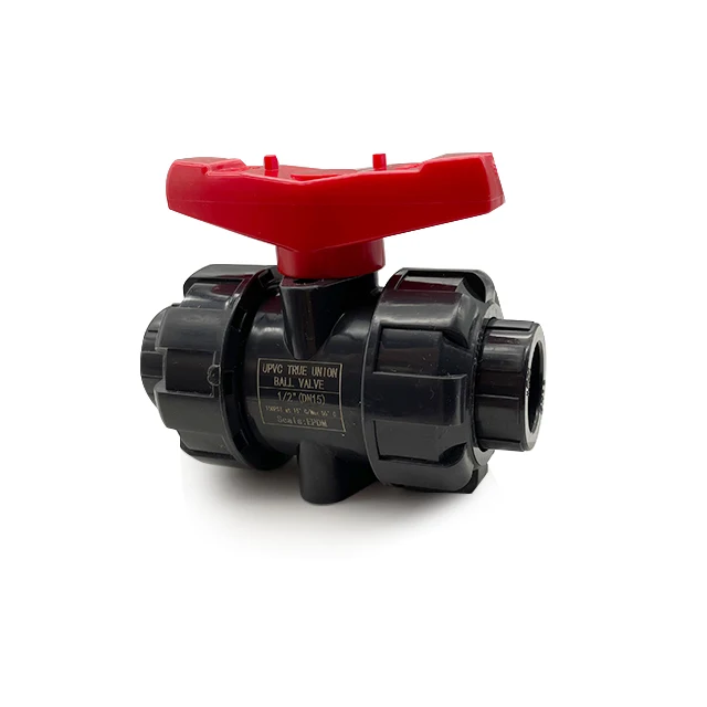 Cheap in stock 2/2 ways normal closed internal thread floating pvc ball valve