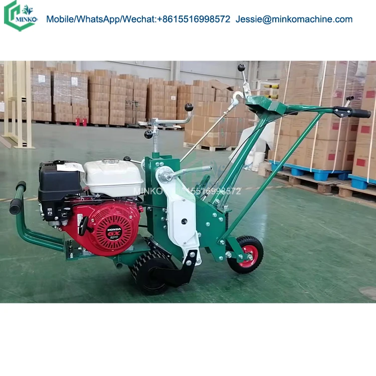 gasoline engine lawn punching machine garden yard aerator rotary push tine machinery equipment
