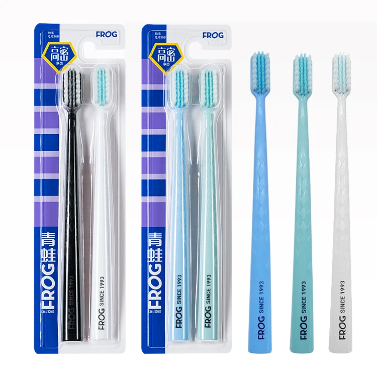 FROG High quality cheap price adult tooth brush with logo plastic oem toothbrush