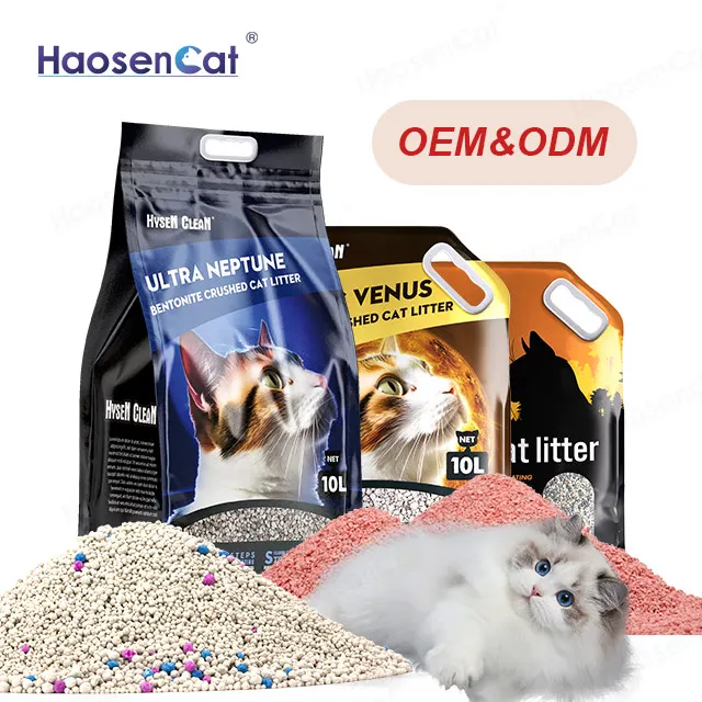 Hot Sell Premium 100% Natural Super Absorbent Long-Lasting Deodorization Bulk Wholesale Bentonite Cat Litter