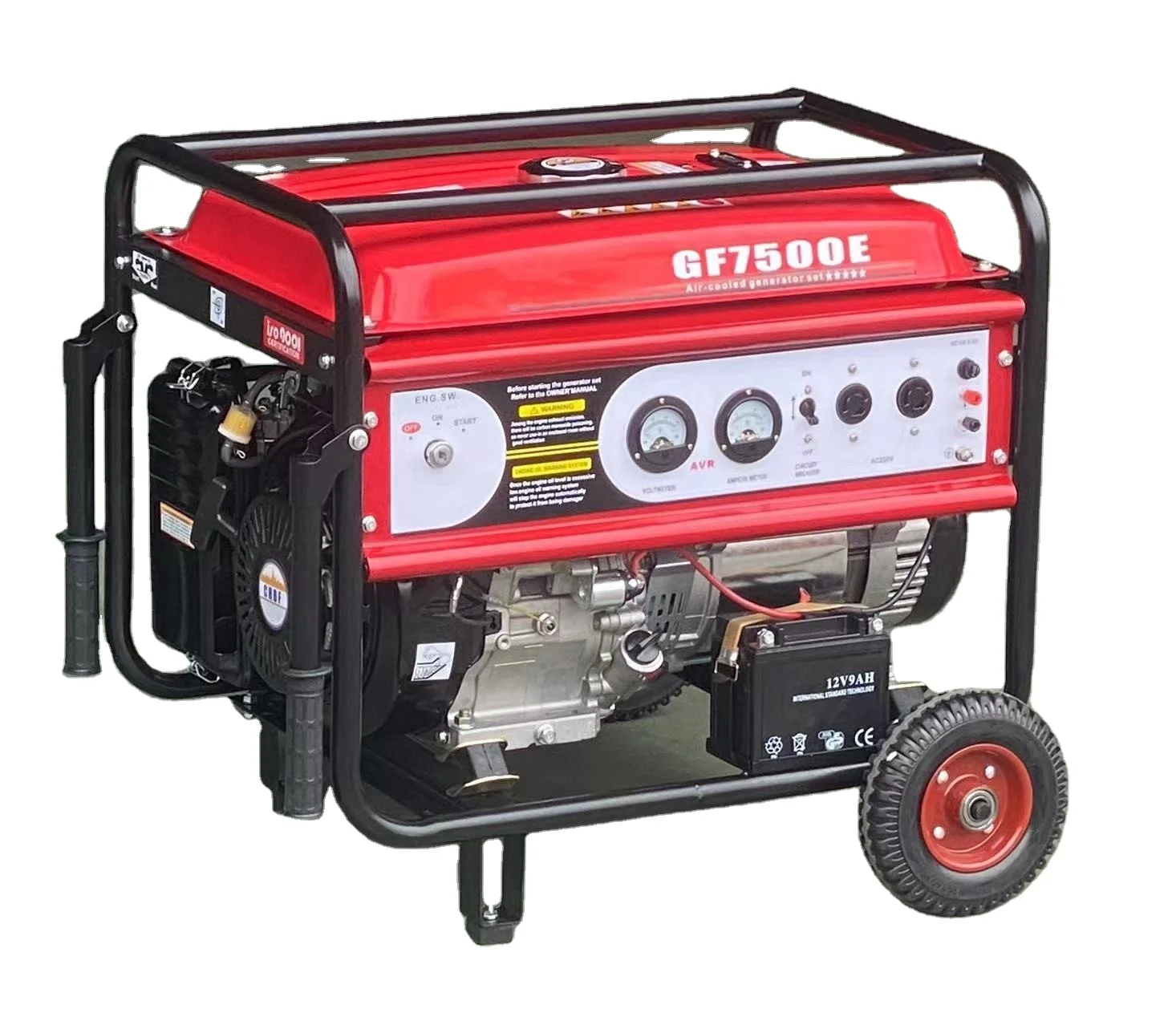 Single Cylinder 5kw 6kw 7kw 8kw Air-Cooled Gasoline Generator Set