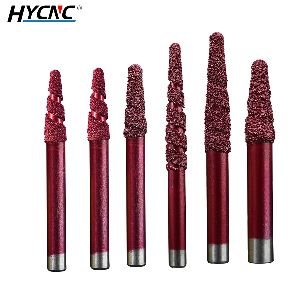 Diamond Brazed Granite Stone Carving CNC Router Bit For Granite Marble Engraving