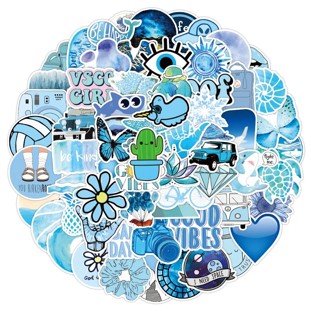 wholesale 100pcs cute cartoon waterproof stickers vinyl pvc mobile phones laptop adhesive sticker ocean anime stickers for kids