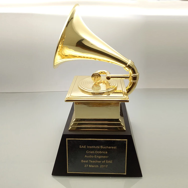 Real Size Custom Grammy Metal Music Award trophy/Grammy Trophy