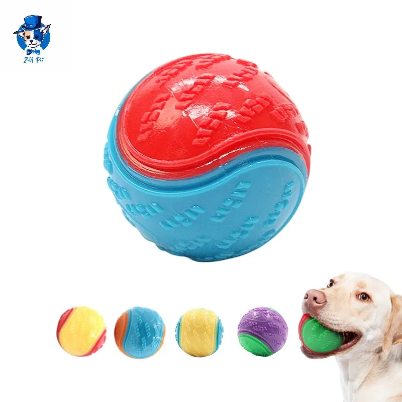 2.5inch latex Squeaky Dog Balls for Small Medium Dogs/ TPR rubber Chew Toys for Teeth Cleaning and Training