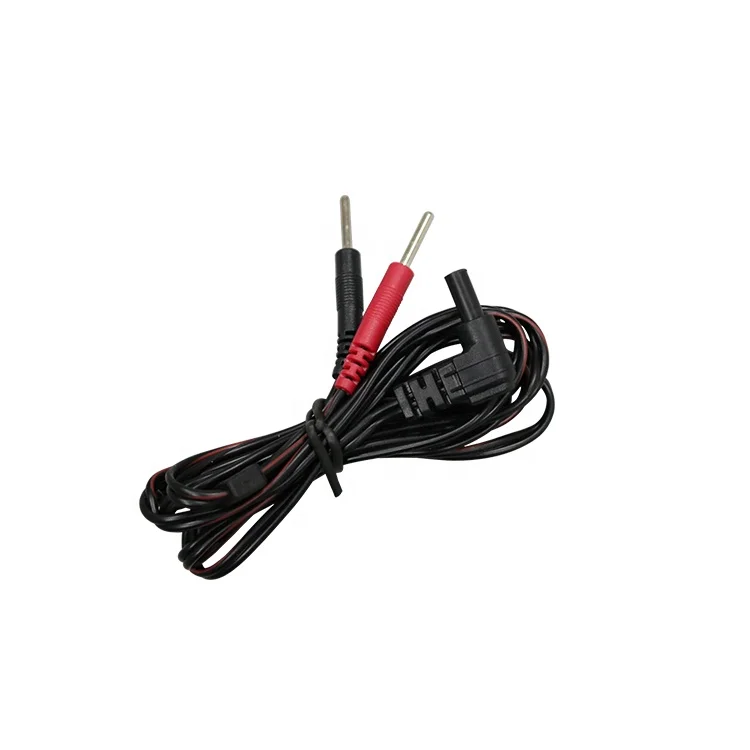 Factory Supply TENS Electrode Leads Wires Cables 2.35mm Safety Plug with Standard 2mm Pins Connectors