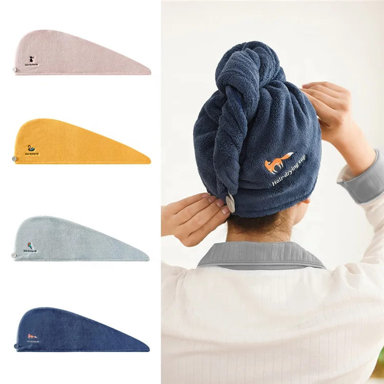 
Микроволоконные головные обертки Быстросохнущий оберточный тюрбан женское полотенце для сушки волос 