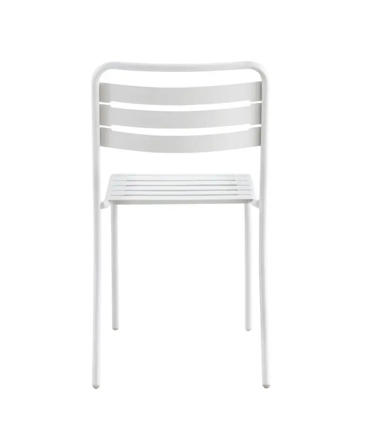 Factory Direct Selling High Quality Splicing Board Streamline Simple Armrestless Metal Dining Chair Outdoor Garden Chair
