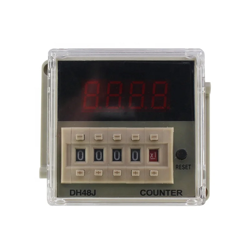 Factroy Price Time Delay Relay Type 4 Digit Digital Electric Counter Meter DH48J 220V 11Pin with Base Support OEM