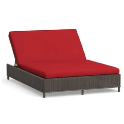 luxury red double beach garden chaise sun lounger cushion for patio furniture