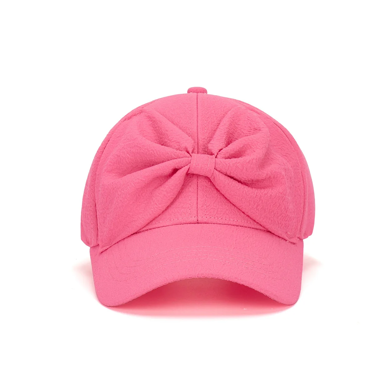 Cute princess girls sweet pink cap spring summer breathable Girls Butterfly knot Baseball Cap