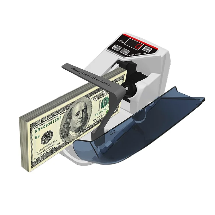 Handy portable bill note money counter Mini money currency banknote cash Counting Machine V30 with UV-WM detecting function