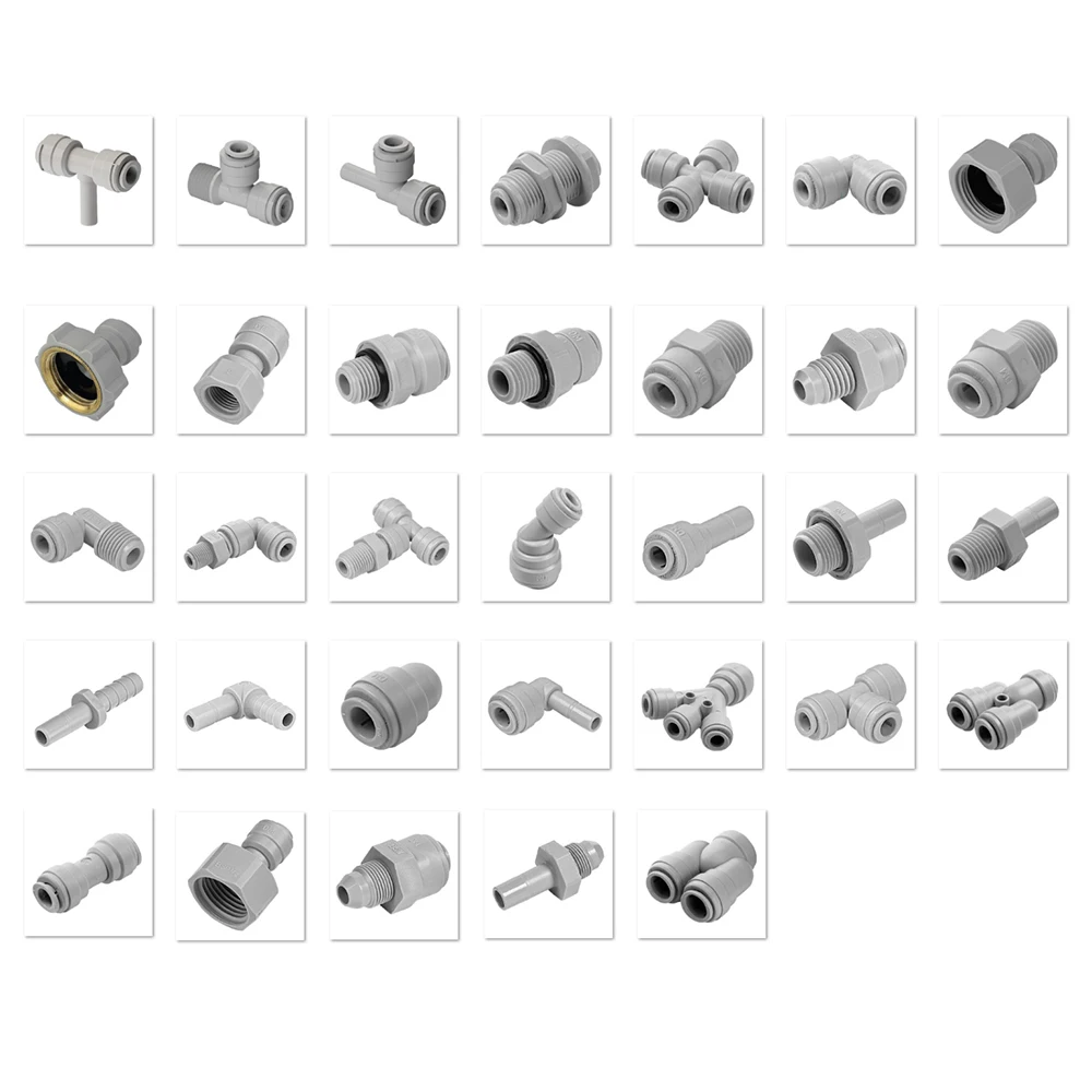 Liyuanpure Tube End Stop tube water purifier connector,1/4 5/16 3/8 1/2 5/8 7/8 inch push to connect fitting.