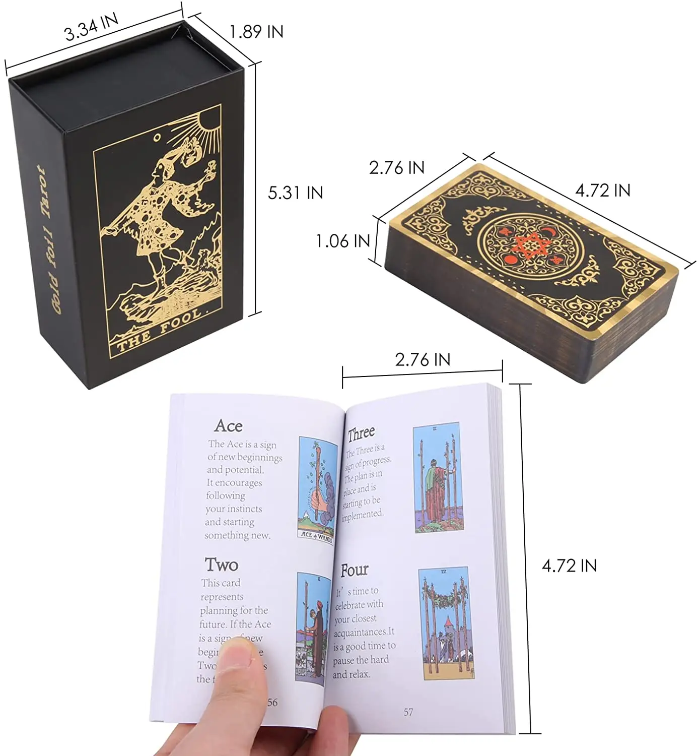 Customizable Size Gold Stamping Oracle Card 350gsm Plastic Tarot Cards Promotional Use Cheap Custom Printing Manufacturer