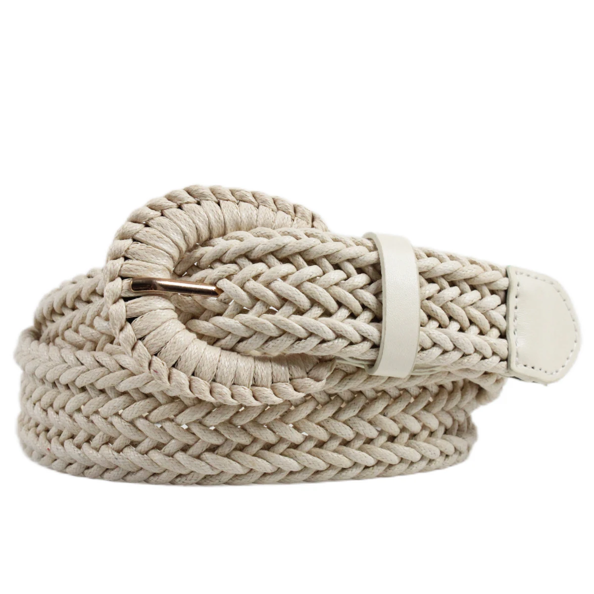 Fashion Braided PU Leather Belt Women for Ladies Waist Belt Braided Rope Buckles Customization and Wholesale