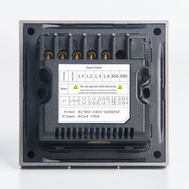 Zigbee Smart Home/Hotel/Office 90MM Type UK Standard Wireless 1- Button Smart Switch Grey Color Aluminum Alloy Switch