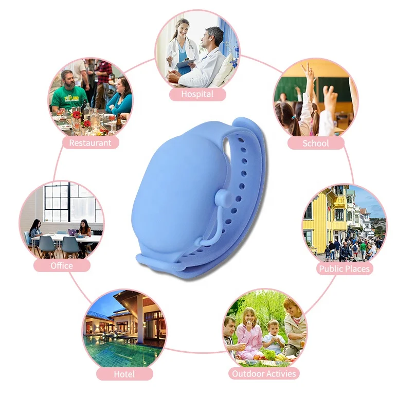 Горячая Распродажа наружный экологически чистый силиконовый дезинфицирующий браслет для рук портативный дезинфицирующее средство