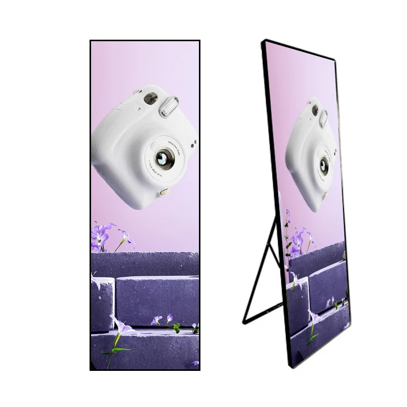 Portable Floor Stand Digital Signage Digital Display Screen For Advertising Poster Screen Advertising Led Smart App Wifi Control