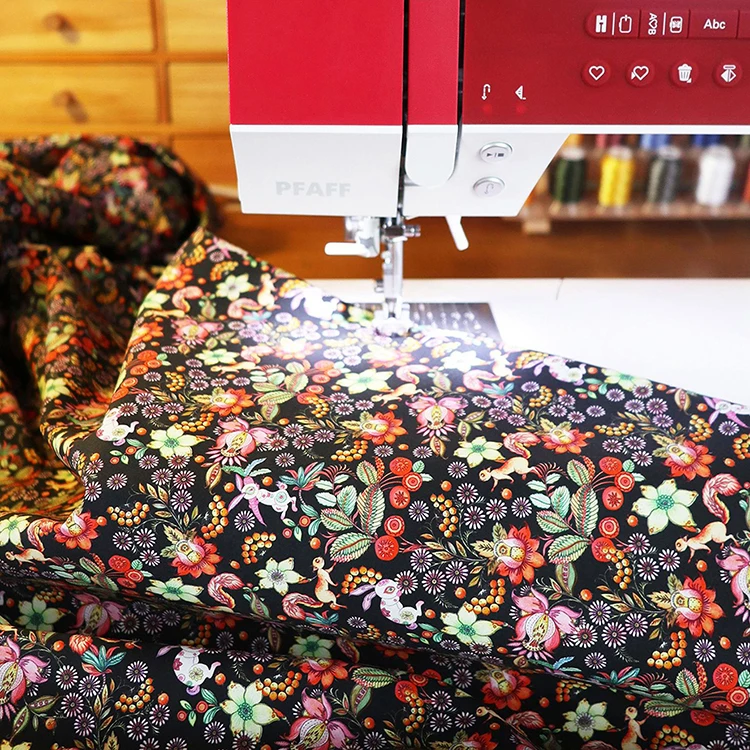 ZTTEX Hot selling slippery small flower cotton fabric poplin