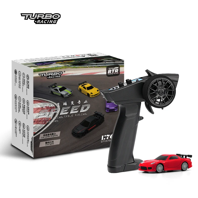 Turbo Racing 1:76 C71 Sports RC Car Limited Edition & Classic Edition with 3 Colors Mini Full Proportional RTR Kit Toys