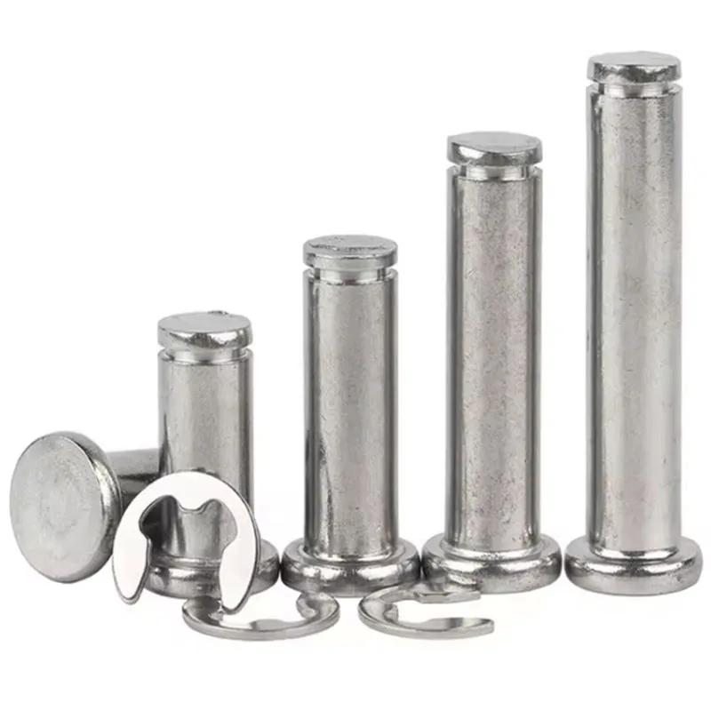Stainless Steel Flat Head Clevis Pin with Groove Bearing Cylindrical Dowel Pin With E Type Clip