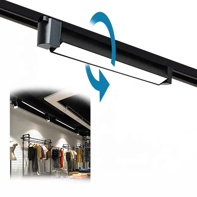 Spot track light 220v 2835 SMD square led track for living room indoor rail light system spotlight for home lighting