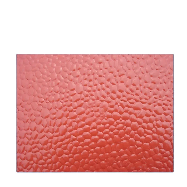 2022 Best Selling Color Coated Orange Peel Pattern Diamond Pebble Stucco 5 Bar Embossed Aluminum Sheet