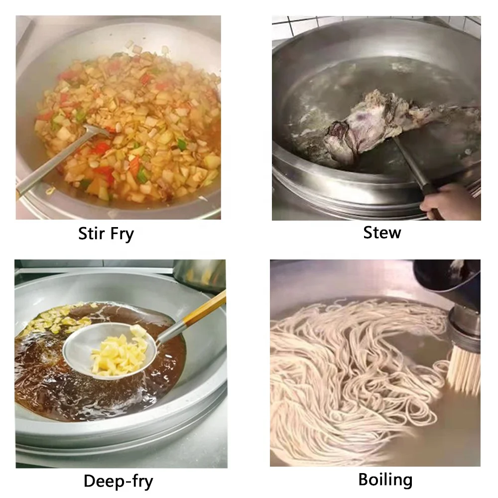 Wok Station Commercial Restaurant Industrial Kitchens Chinese Round Frying Stoves Stir Frying Large Electric Induction Wok Range