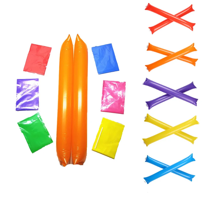 
Promotion game hand clap noise maker inflatable cheering sticks PE Inflatable balloon clapper sticks 