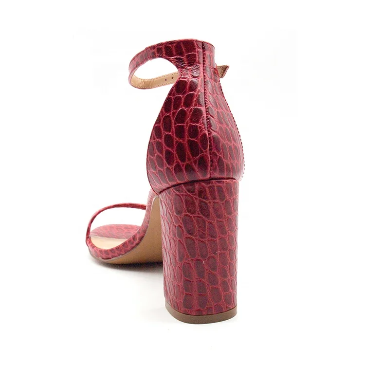 2023 new fashion sexy chunky dress high square heel sandals for women