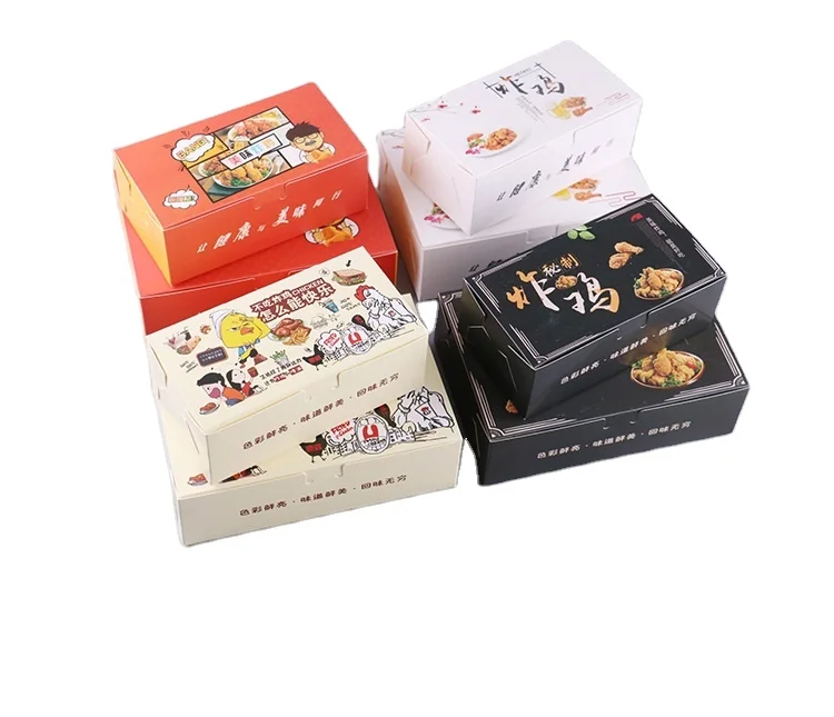 
 Пользовательские лого напечатанные куриные коробки подходит для жареной курицы производителей  