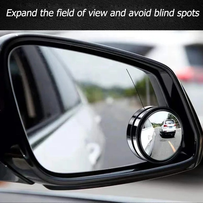 New Design Classic Car Mirror Anti Rain Car Interior Mirror Small Round Convex Adjustable Rotate Wide Angle Car Rear View Mirror